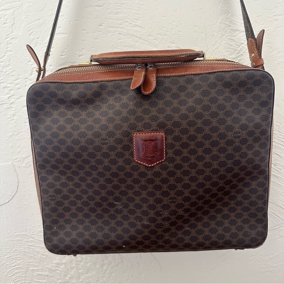 Vintage 90s Celine Macadam purse / crossbody / satchel - Picture 1 of 15